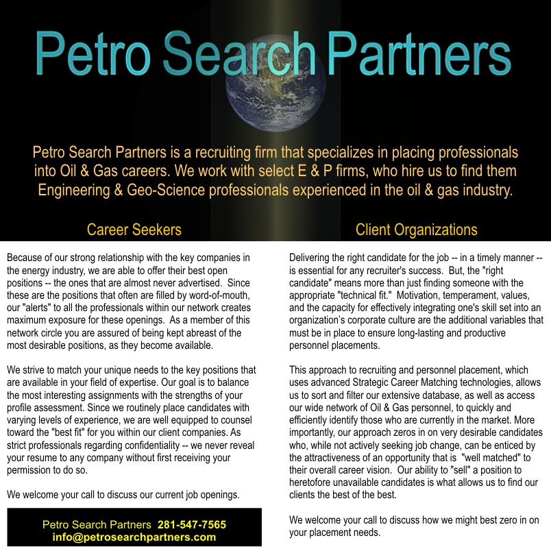 Information on Career Seekers and Hiring Firms